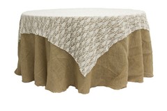 12 LACE TABLE OVERLAYS 72″ x 72″ SQUARE TABLECLOTHS 3 COLORS 100% POLY USA MADE