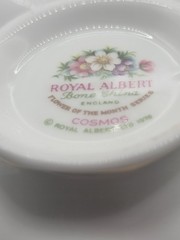 Royal Albert October Cosmos Teacup and Saucer: 1970 England Bone China-Mint