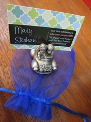 Bridal Table Bride/Groom Pewter Car Place Card Holder Just Married License Plate