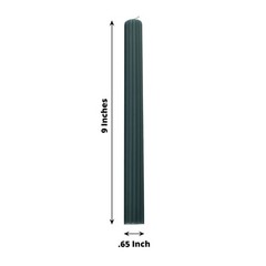 HUNTER GREEN 5 Ribbed Design 9″ Unscented Premium Wax Taper CANDLES Party
