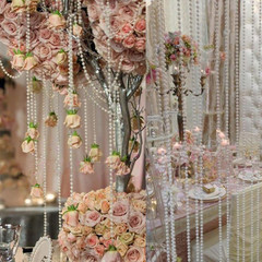 2Pcs 33Feet/10Meter Length Roll Ivory White Pearl String Party Garland Wedding C