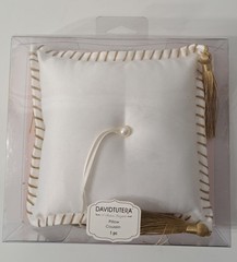 Tutera Tips Satin White Ring Bearer Pillow Distributed by Darice Inc