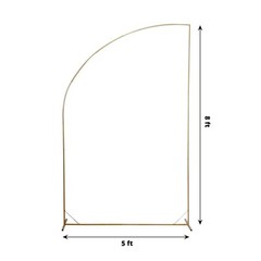 8 ft GOLD Half Moon Metal Floral Display Frame Arch Backdrop STAND Party Events