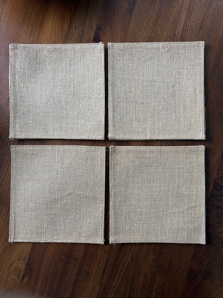 Wedding Table Decor 8” Plain 23 Nat Rustic Jute Sqs Home Holiday Fall OOAK