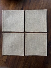 Wedding Table Decor 8” Plain 23 Nat Rustic Jute Sqs Home Holiday Fall OOAK