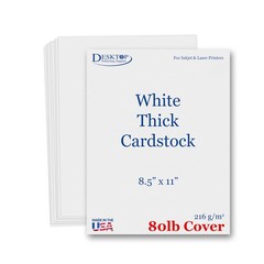 Heavyweight White Cardstock 8.5″ x 11″ – Thick Paper for 20 Sheets,