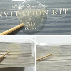 Wedding Anniversary Invitation Kit Thank You Cards Print Your Own Silver Rings