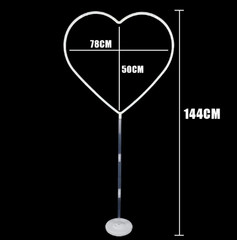 1set 163x69cm Wide heart shape Balloon Column Base And Plastic Poles Balloon …