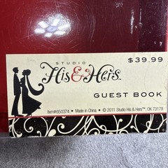 STUDIO HIS & HERS GUEST BOOK Black& White