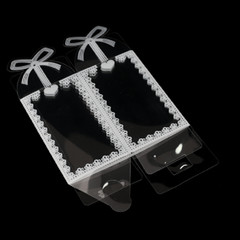 10/50pcs Clear PVC Case Floral Cube Gift Tennis Toy Candy Package Display Boxes
