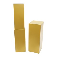 3 Pcs Metal Display Pedestal Stands, Display Pillars For Birthday Party Wedding