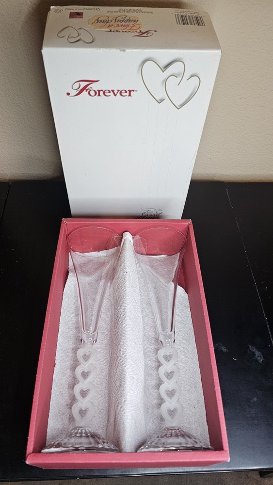 Cristal d’Arques Lead Crystal Champagne Flute Wedding Glasses Set 19cl 2pcs