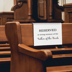 Reserved Seating Chair Signs, in Loving Memory Wedding Sign Pew Cloths Seating P