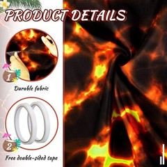2 Pack Lava Themed Aisle Runners Halloween Lava Party Decorations Fire Volcano T