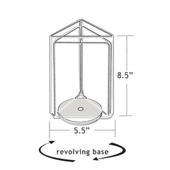 193730-WHT 5.5×8.5 Three-Sided Revolving Sign and Menu Holder – Vertical