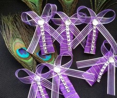 Peacock Feather Wedding BOUTONNIERE for Groom Groomsmen CORSAGE PROM Quinceañera