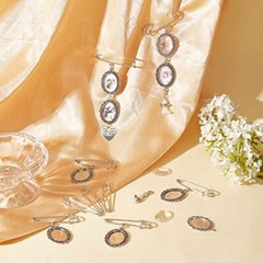 1 Box 100Pcs DIY 10 Sets Wedding Bouquet Photo Charms Making Kit Bridal
