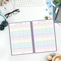 Bill Tracker Notebook – Monthly Bill Organizer & Planner for 5.8″ x 8.5″ Purple