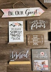 18 Farmhouse Chic Rustic Wedding Decor Wooden Signs