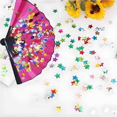 Star Metallic Foil Confetti 8000 Pcs Shiny Star Table Confetti for Fill Rainbow