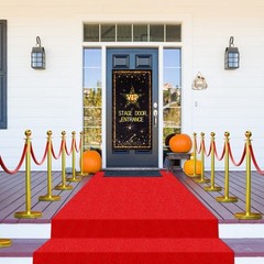 Red Carpet Runner 2.6 x 15 ft Not Slip Red Aisle Runner VIP Stage Door Entran…