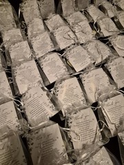 Lot Of 75 Wedding Favor Bags (1$/per) With Thank You Card And Heart Candle/Mint