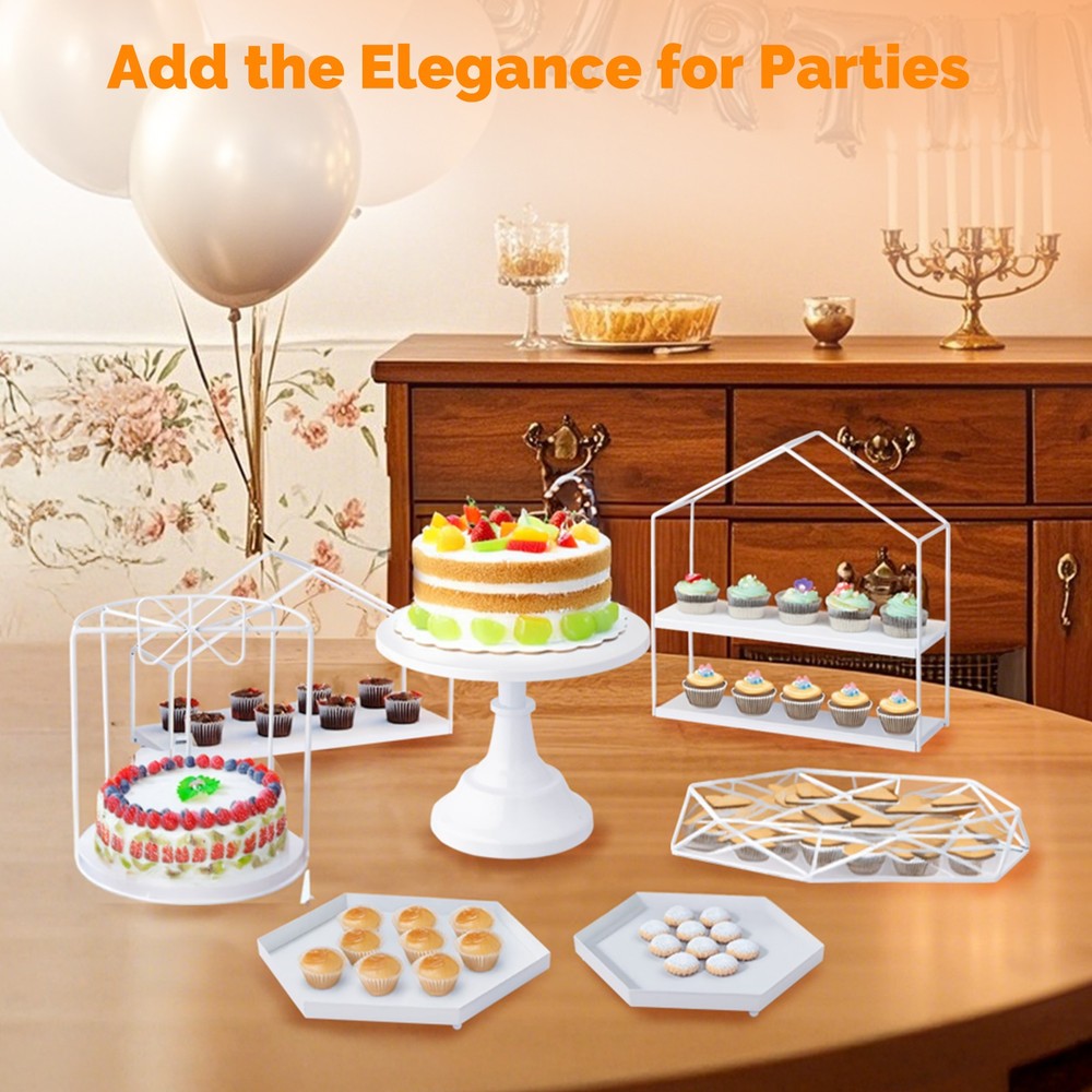 Wedding Cake Stand Collection – Wipe-Clean White Finish for Lasting Elegance NEW