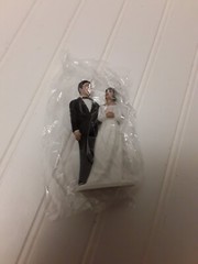 1984 Wedding Cake Topper Coast Novelty Mfg. Bride and Groom New NIB