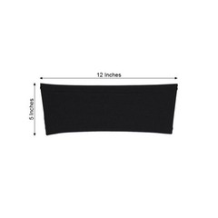 10 Black Spandex STRETCHABLE CHAIR SASHES Wedding Party Decorations SALE