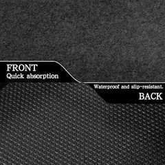 Black Carpet Runner 3×10 Feet, Non-Slip Waterproof Aisle Rug with Rubber