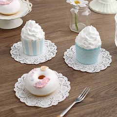 100 WHITE 4″ Round Disposable Lace PAPER DOILIES PLACEMATS Event Party Supplies