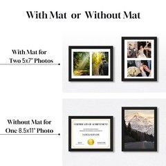 5×7 Double Picture Frame Collage 2 Openings, 8.5″x11″ Multi Photo Collage Fra…