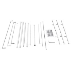 3pcs Rectangular Metal Backdrop Stand Weddings Balloon Frame Stand Decor White