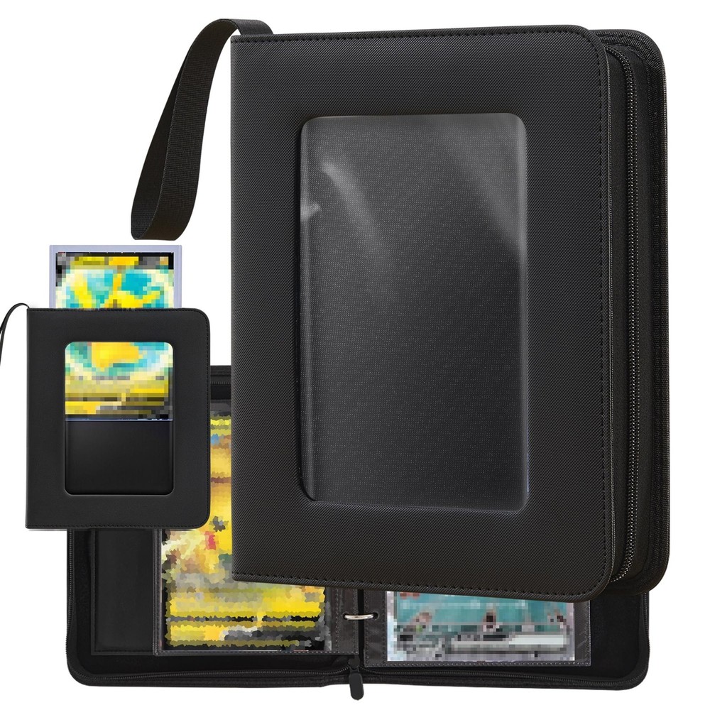Jumbo Card Binder with Display Window – Oversized Card Storage Album, Fits