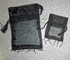 Jewelry Bags Organza Bags BLACK Gift Pouch Candy Wedding Favor Mix 5×7 3×4 48pcs