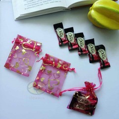 25/50/100/200pcs Print Pattern Organza Pouches Jewelry Wedding Favor Bags 4″x3″-