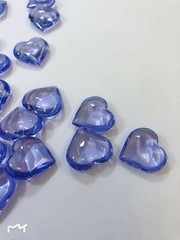 4Lb Crystal Acrylic Hearts Vase Gems or Table Scatters (Medium 2.4cm, Purple)