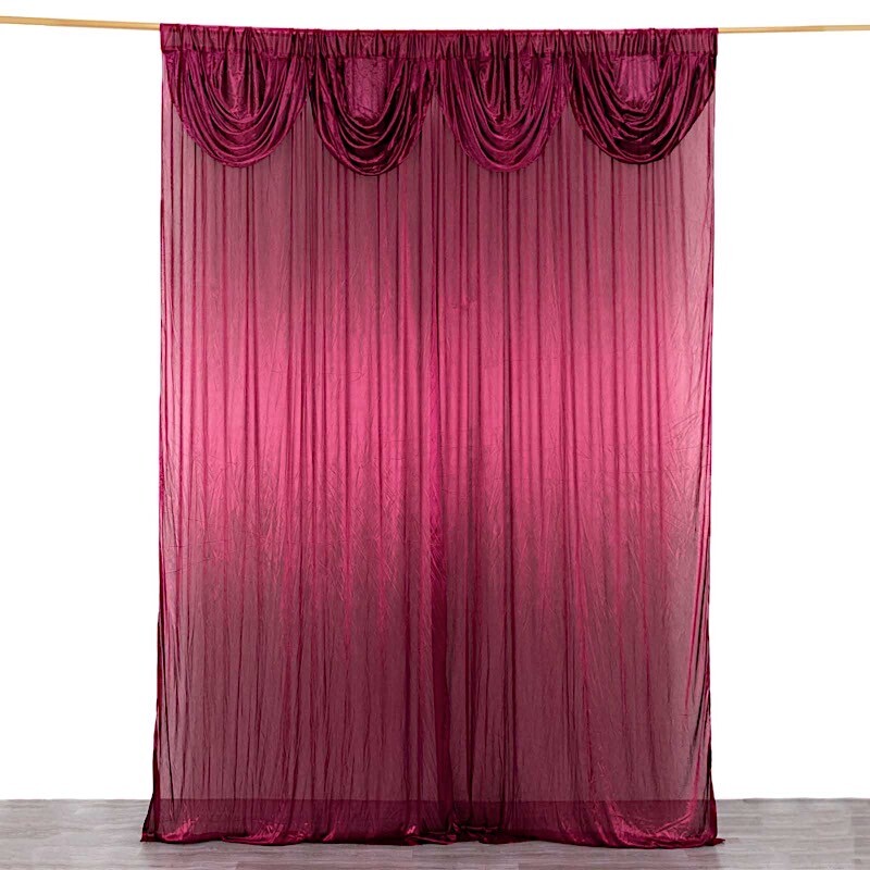 10×10 feet Double Drape Satin Curtain Wedding Backdrop Panel Party Decorations
