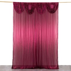10×10 feet Double Drape Satin Curtain Wedding Backdrop Panel Party Decorations
