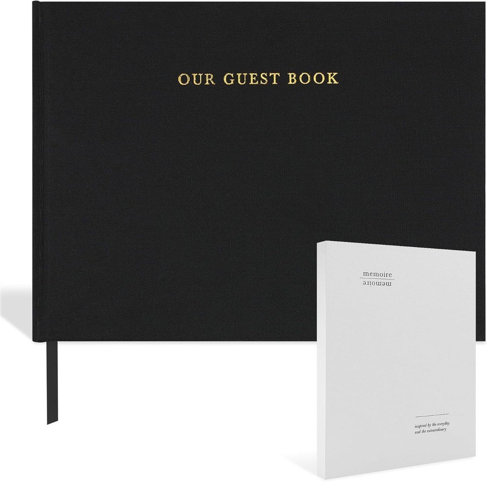Classic Linen Guest Book – Timeless Keepsake for Preserving Memories Layflat