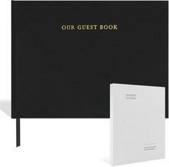 Classic Linen Guest Book – Timeless Keepsake for Preserving Memories Layflat