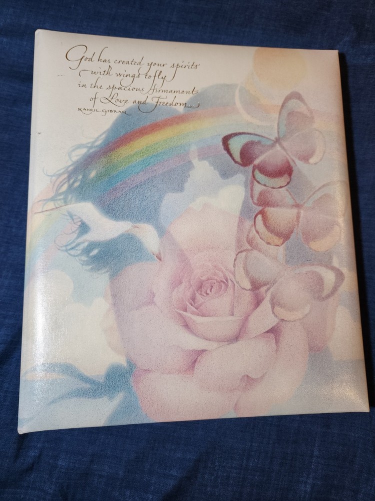Vintage Hallmark Wedding Keepsake Album 11×9 Spiritual Saying By Kahlil Gibran