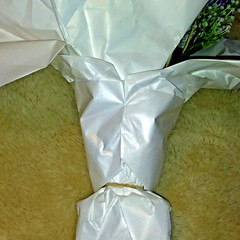 Purple Hydrangea & White Roses Artificial Fake Silk Floral Bridal wedding Decor
