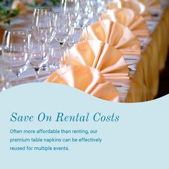20″x20″ Polyester Cloth Napkins | Bulk Wedding Party Event Table Linens