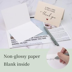 25 Pack 350GSM, Thank You Cards with Envelopes & Matching Stickers, Thank You