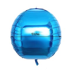 2 ROYAL BLUE 18″ wide 4D Round Orbs Mylar Foil Balloons Wedding Decorations
