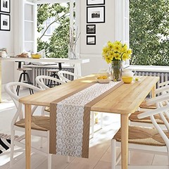 12 Pack Lace Burlap Table Runner Rustic Natural Jute Table Classic Style