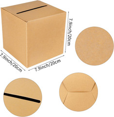 Kraft Card Box Raffle Box Voting Card Receiving Money Holder for Wedding Recepti