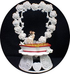 Wedding Cake Topper Row boat Fishing Honeymoon Lake Groom top Shower