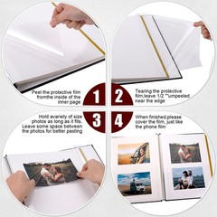 Large Self Adhesive Photo Album Leather Scrapbook Picture Album Christmas Gift